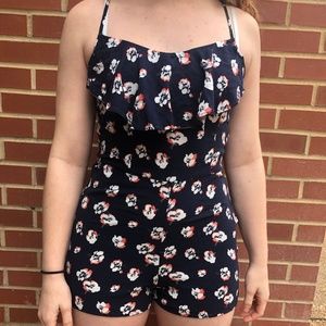 Blue Floral Abercrombie Romper